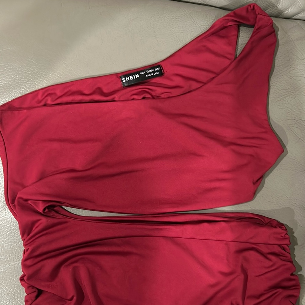 Party dress SHEIN size L burgundy red